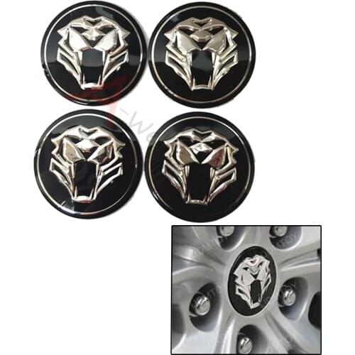 4pcs 56mm Tiger head car emblem Wheel Center Hub Caps wheel Badge covers sticker Accessories Free shipping car-styling sticker