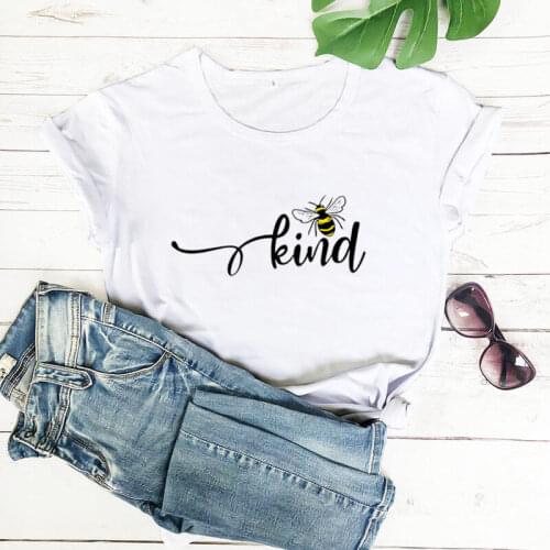 Be Kind 2020 New Arrival Colored Print Summer 100%Cotton Funny T Shirt Bees lover Shirts Bee Shirt Be Kind Shirt Bee Kind Shirt
