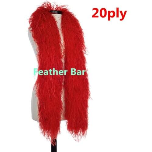 Free shipping 10 meters/lot Red ostrich feather boa 1ply 2ply 3ply 5ply 6ply 20ply 24ply feather strip for decoration