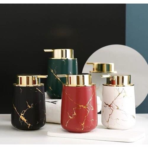 Ceramic Bathroom Accessory Set Washing Tools Mouthwash Cup Toothbrush Holder Lotion Bottle Soap Dispenser Household Articles