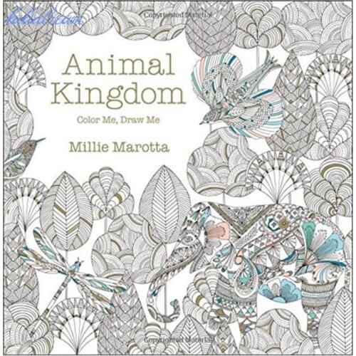 96 pages Animal Kingdom drawing toys Children Adult Relieve Stress Painting Drawing Book Secret Garden DIY Colouring Books