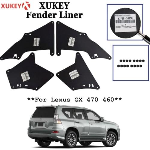 Fender Liners Splash Shield Apron Seal Mud Flaps Guards Mudflaps W / Clips Flares for Lexus GX470 GX460 GX 470 460 2003 - 2020
