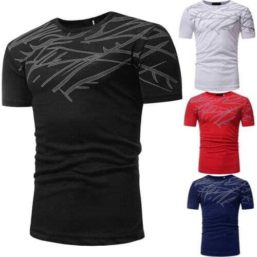 Men Hot Sale Fashion Short Sleeve T shirts O-neck slim fit Cotton Top Short Sleeves Tees Black T-Shirt Streetwear Tops 3XL