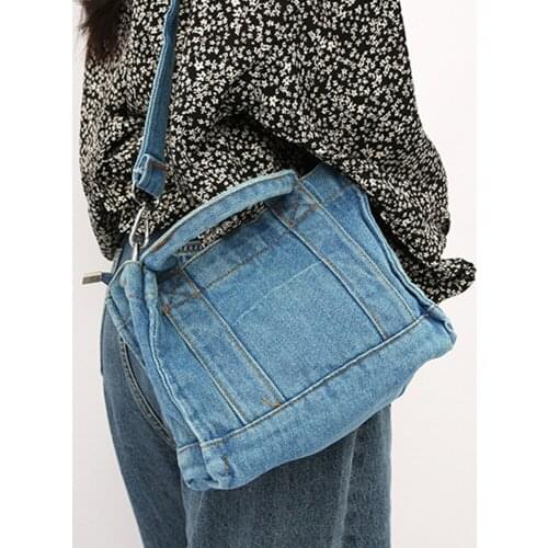 Patchwork Design Canvas Crossbody Bags For Women Summer Solid Color Female Shoulder Bags Vintage Style Ladies Handbags Totes