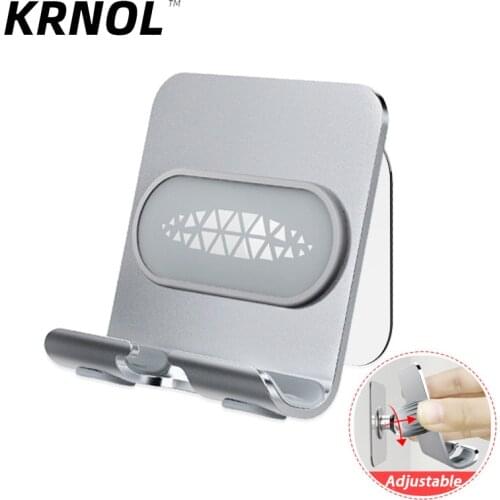 Metal Wall Mount Phone Holder Stand for Smartphone Tablet Shower Phone Holder Wall Mounted Organizer Storage Adjustable Bracket