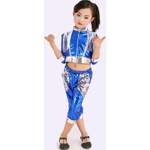 Fashion Girls Jazz Dance Costume Child Modern Dance Costume Boy Hip-hop Dance Costume for Children Stage Performance