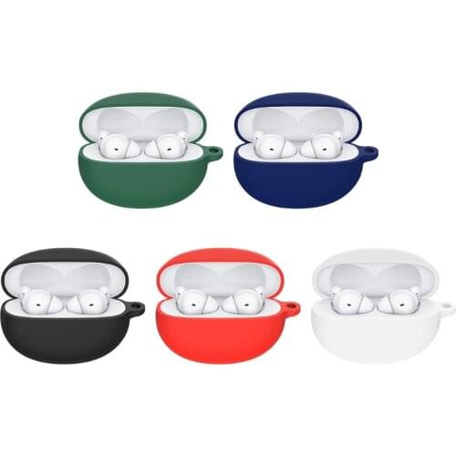 652E Soft Silicone Case for-OPPO Enco Free 2 Wireless Earbud Charging Case Anti-drop Anti-fall Protective Case