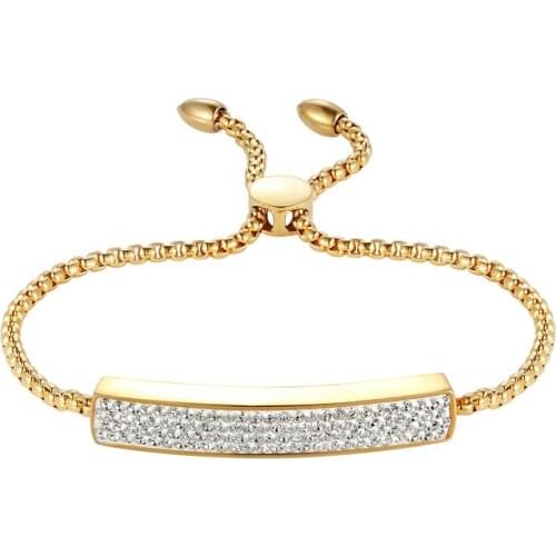 New Arrival Beautiful Charming 4 Rows A + Zircon Bracelet For Women Titanium Steel Adjustable Size Bracelet Jewelry Wholesale