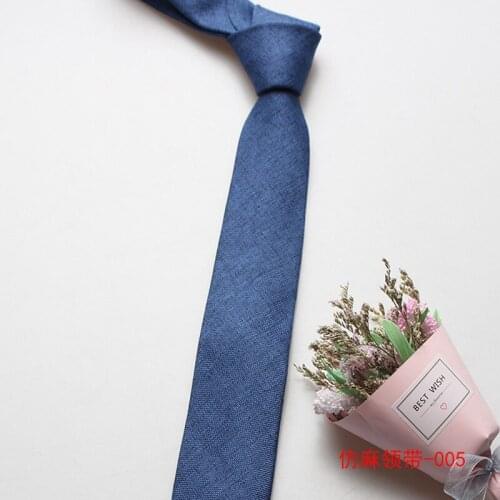 New Fashion British Style Linen Fabrics Ties Jacquard Solid Color Mens Tie Business Formal Vintage Accessories Gifts