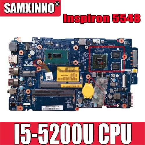 Original Laptop motherboard For DELL Inspiron 5548 SR23Y I5-5200U Mainboard LA-B016P CN-0C2Y1X 0C2Y1X 216-0858020 DDR3