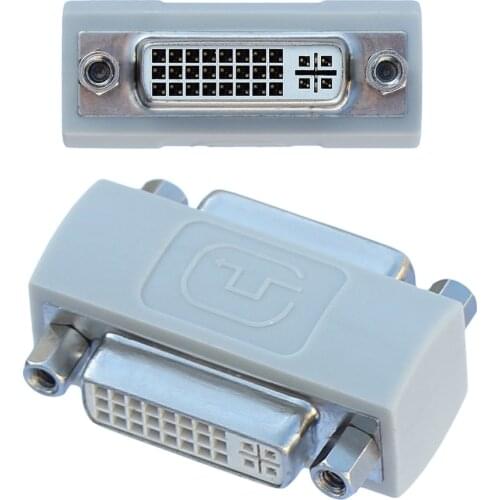 DVI to DVI Adapter Female to Female Converter DVI-I (24+5) Female to Female Mini Gender Changer for DVI Cable Extension