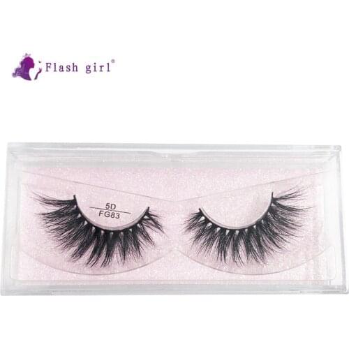 Flash Girl New Style 5D Mink Eyelashes In Bulk FG83 Wispy Natural Eyelash Extension Makeup Tools Handmade Fake Eye Lashes