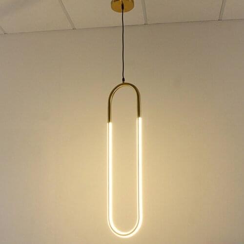 Modern Chandelier Nordic Minimalist U-type LED Chandelier lighting creative bar dining room bedside acrylic elbow LED Chandelier