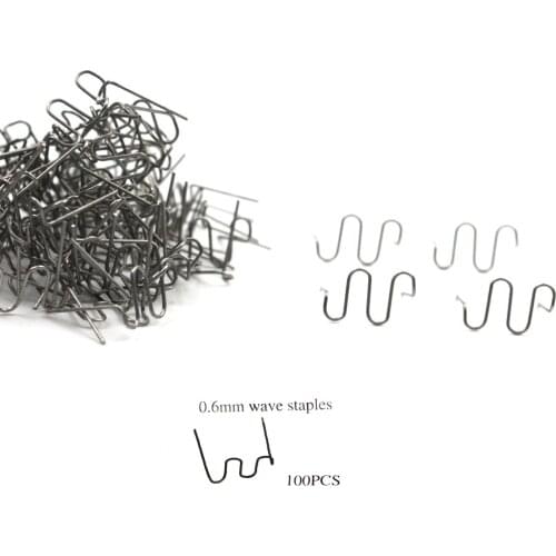 100pcs 0.6mm wave staples plastic welder staple for Hot stapler Plastic welding machine