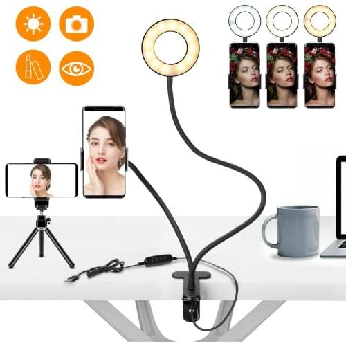 Dimmable ring light Selfie LED round light USB video ring light Live streaming media makeup selfie light ring light