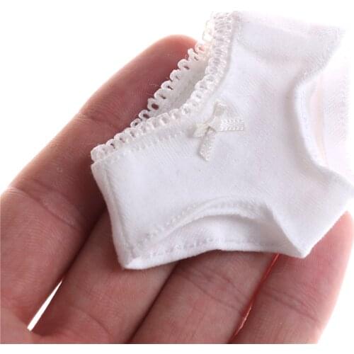 1Pcs Pure White Underwear Briefs for BJD SD Dollfie Dolls Clothes For 1/3 1/4 1/6 Solid Doll S/M/L Size