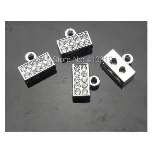 100pcs/lot 10mm full rhinestones connector end clasp DIY accessories fit for 10mm belt