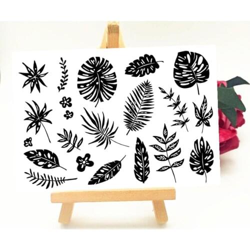 11x16CM leaves transparent seal clear stamps silicone seal roller stamps DIY scrapbook album / card production
