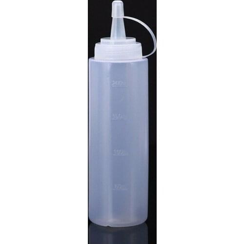 3PCS 240ml Condiment Squeeze Bottles For Ketchup Mustard Mayo Hot Sauces Olive Oil Bottles Kitchen Gadget