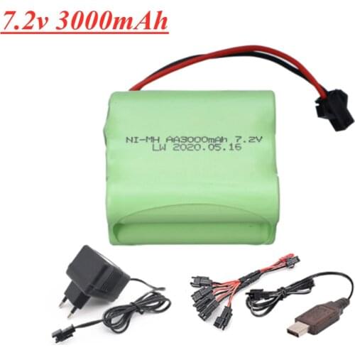 7.2v 3000mah NI-MH Battery For Remote control electric toy boat car truck 7.2 V 2400mAh AA nimh Rechargeable Battery