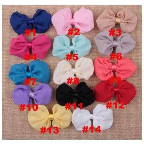 YH494 Hair Accessories New Coming Chiffon Hair Bows Without Clip Girls Hair Accessories Garments