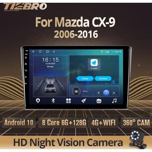 2DIN Android10.0 Car Radio For Mazda CX9 CX-9 CX 9 TB 2006-2016 GPS Navigation Car Multimedia Player Stereo Receiver Auto Radio