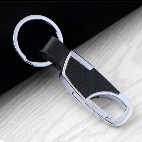 MenS Metal Leather Car Keychain Personalized Creative Customization Event