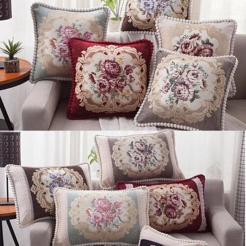 50x50 60x60 48x68 cm New Pattern Luxury European Sofa Throw Pillow Case Rectangle Cushion Decorative Back Lumbar Cushion Cover
