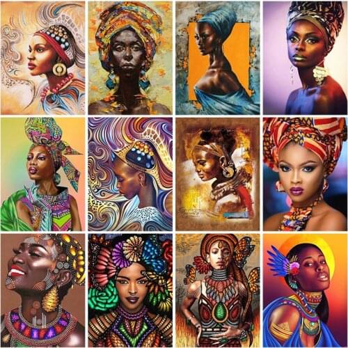 DIY Negra Lady 5D Diamond Painting Full Round/Square Rhinestone Mosaic Diamante Embroidery Cross Stitch Wall Art Home Gift