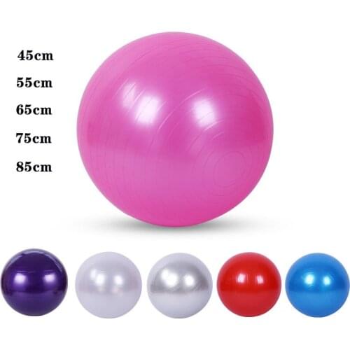 PVC Fitness Balls Yoga Balls Thickened Explosion-proof Exercise Home Gym Pilates Equipment Balance Ball 45cm/55cm/65cm/75cm/85cm