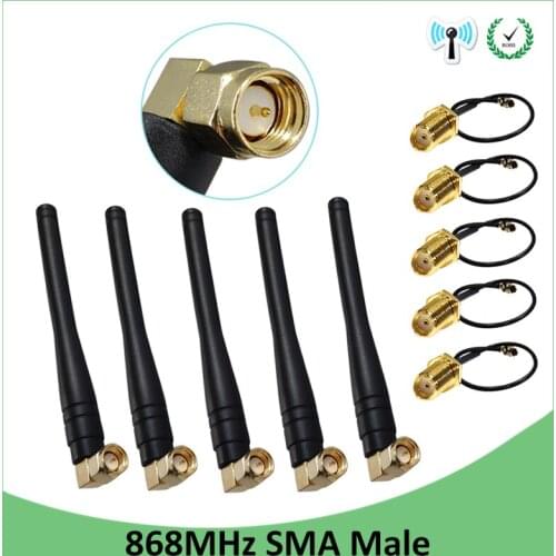 868MHz 915MHz Antenna lora 3dbi SMA Male Connector 915 MHz 868 MHz antena antenne waterproof + 21cm RP-SMA/u.FL Pigtail Cable