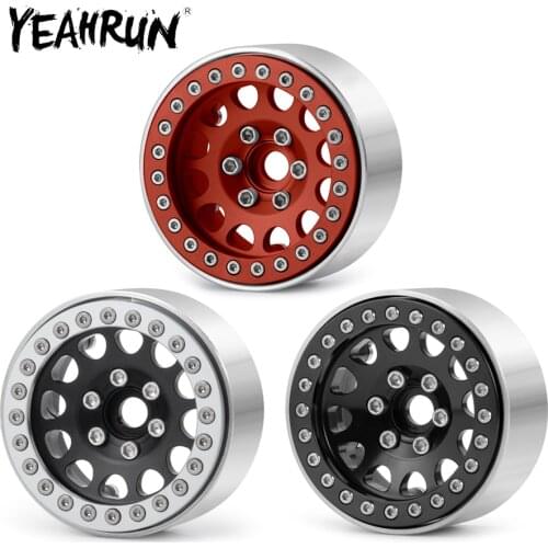YEAHRUN 5 color 4Pcs Aluminum 1.9 Beadlock Wheels Rims for Traxxas D90 TRX4 SCX10 SCX10 II 90046 1/10 RC Crawler