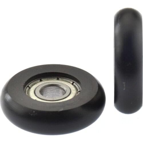 5pcs 6*27*7mm embedded 626ZZ nylon rubber coated bearing wheel plastic round pulley for 3d printer