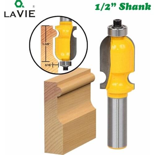 LAVIE 1pc 12MM 1/2 Inch Shank Architectural Molding Line Router Bit Woodworking Milling Cutter for Wood Bit Face Mill Wood 03080