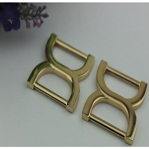 10pcs/lot Bags Handbags Metal Shoulder Straps Square Adjusts Heart Belt Buckle Hardware Accessories Inner diamet 2.5 cm