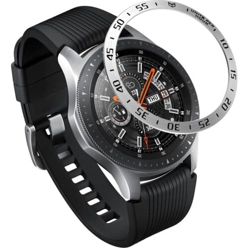 Metal Bezel For Samsung Galaxy Watch 46mm/42mm Case Cover Gear s3 Frontier/Classic sport Adhesive Cover Band Accessories