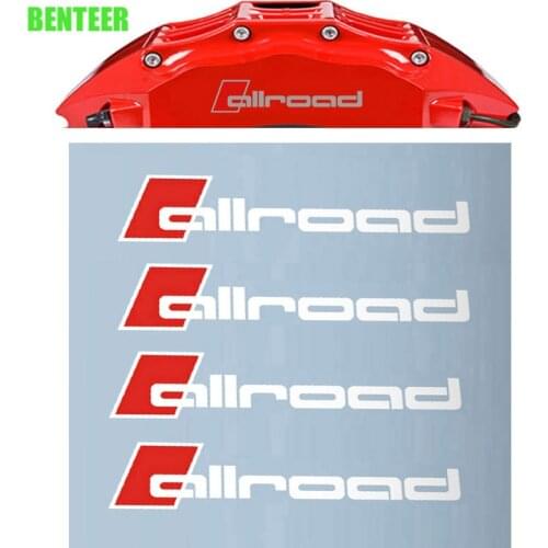 4pcs Oracal Material Allroad Brakes Decals Sticker For Audi A1 A3 A4 A4L A6 A6L A7 A8 Q3 Q5 Q7 TT S sline