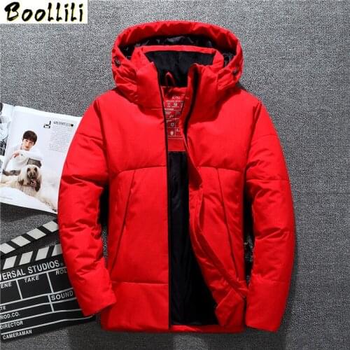 2020 Winter New Mens Thick Warm Down Jacket Fashion Casual Hooded White Duck Down Coat Male Brand Clothes