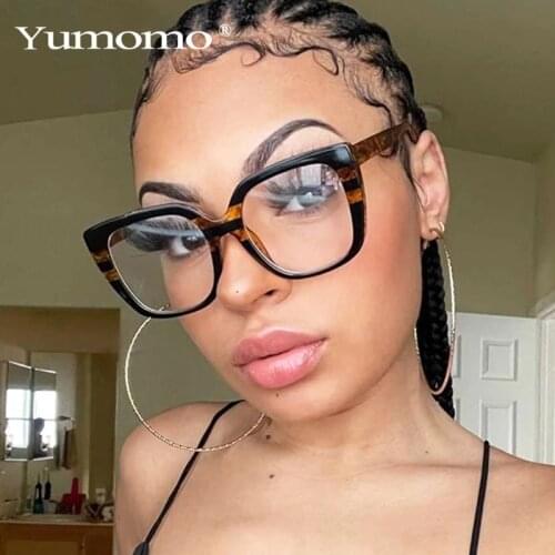 Oversized Square Presbyopia Reading Glasses Women TR90 Anti Blue Light Computer transparent Eyeglasses Fashion Eyewear