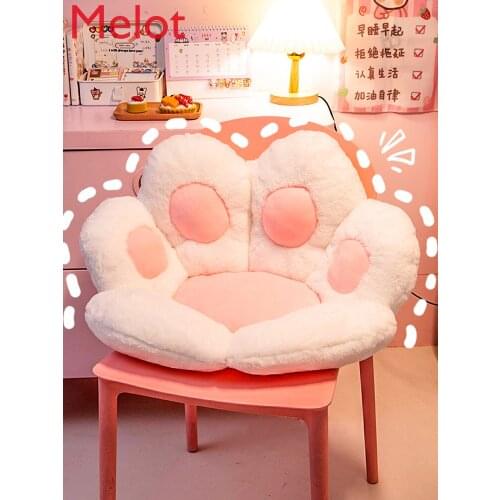 Cats Paw Cushion Cute I Girly Bedroom Floor Chair Cushion Office Long Sitting Lazy Futon Seat Cushion