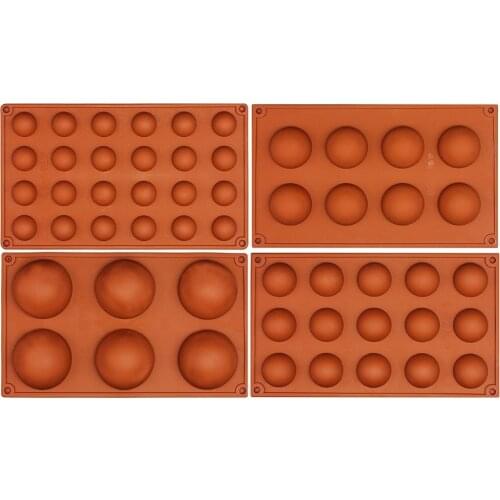 Half Circle Silicone Mold Bombe Teacake Baking Pan Size 4 can choose Chocolate Baking Molds Decoration