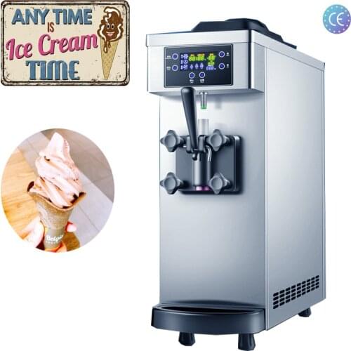 Portable Commercial Ice Cream Machine Desktop Small Single Head Soft Ice Cream Machine