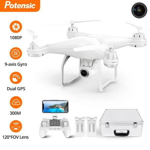 Potensic GPS Drone With 1080P HD Camera for Adults RC FPV Quadcopter WiFi Live Video Follow Me Helicopters Remote Control Toys