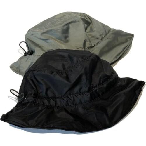 Unisex Adjustable fisherman hat nylon quick-drying big brim men and women drawstring function outdoor shade hat basin hat tide