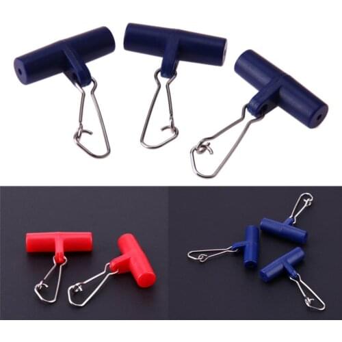 20Pcs Fishing Sinker Slip Clips Plastic Head Swivel With Hook Snap Slide Swivels Zip Slider High-strength Fishing Line Sinker