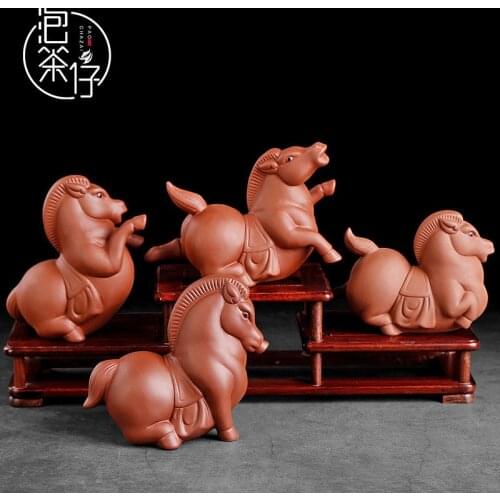 Tea seed purple horse zodiac boutique tea tea sets and lovely pet tea furnishing articles of pet boring tea players use