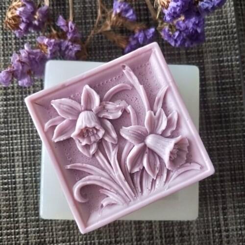 HC0131 PRZY Silicone Mold flowers Soap Molds Campanula Square soap flower Clay Resin Gypsum Chocolate Candle Candy Mold