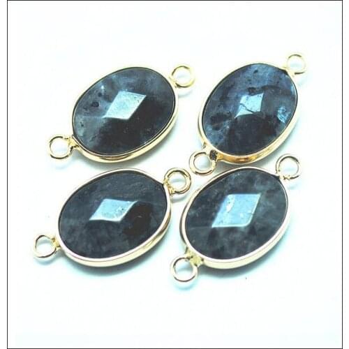 10pcs chinese labradorite stone connectors for fashion mens bracelets making size 13x18mm hot gem stone china biggest agency