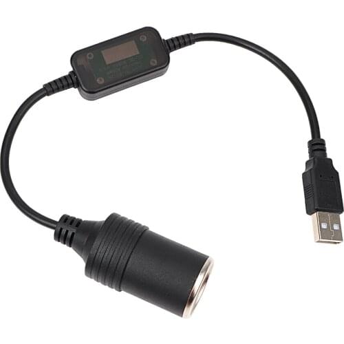 USB 5V To 12V Plug Connector Adapter Auto Interior Accessories Car Cigarette Lighter Socket Converter Adapter Wired Controller