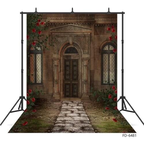 Photo Background Vintage Brick Building Garden Vinyl Cloth Backdrops Photography Props for Children Baby Portrait Photophone